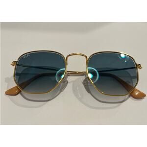 Ray-Ban Hexagonal Sunglasses with Blue Gradient Lenses